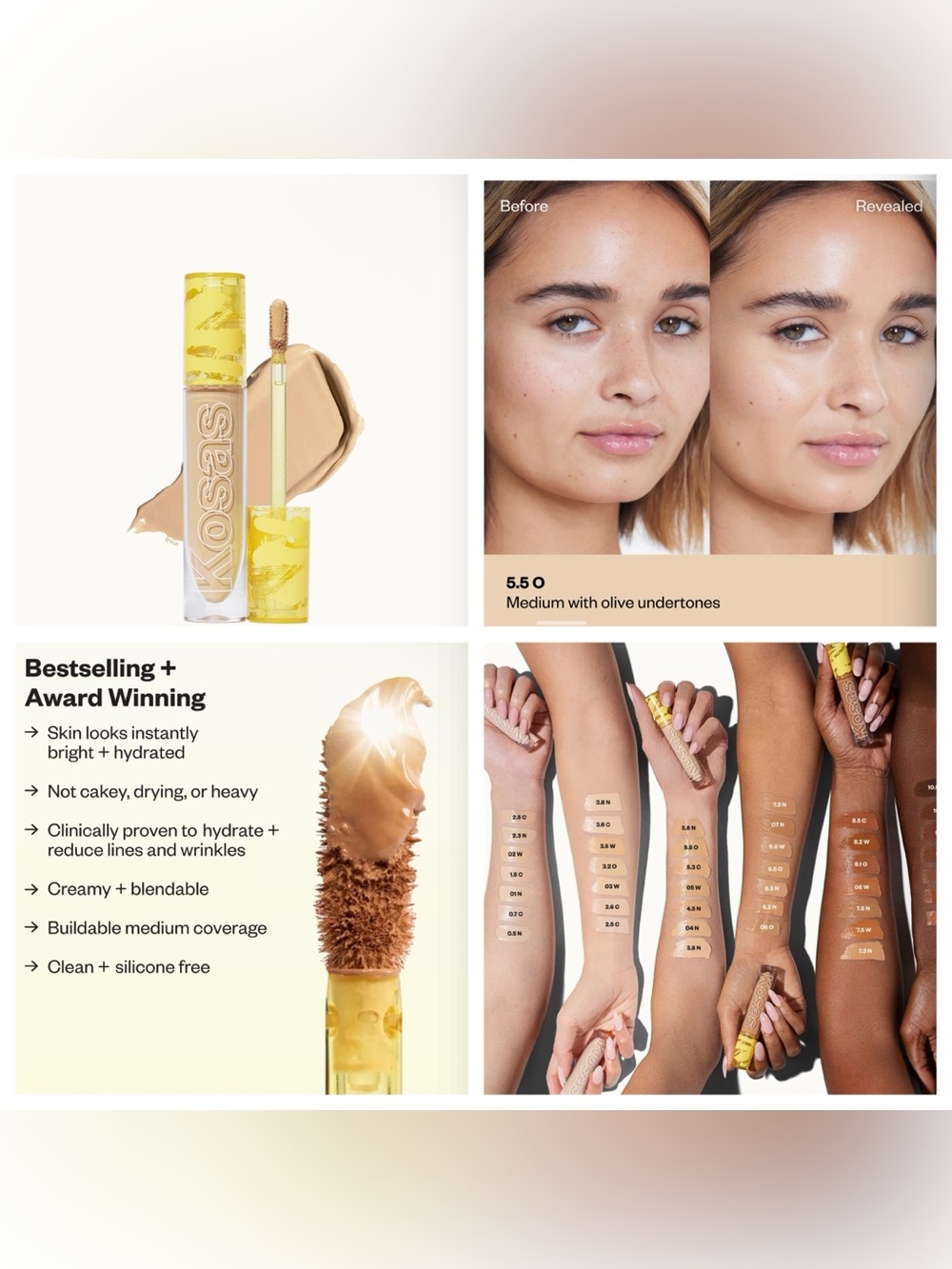 Kosas Revealer Concealer 5.5O Shade